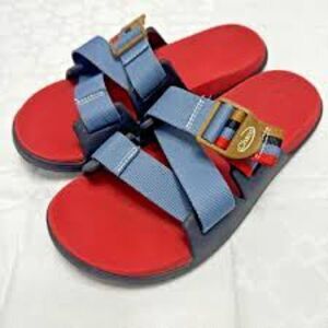 Chaco Red and Blue Sandals